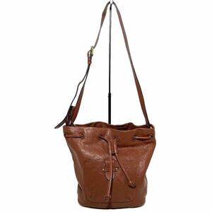 FRYE Olivia Bucket Bag Cognac Brown Leather
